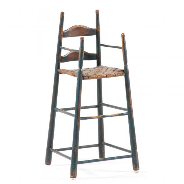 american-child-s-painted-ladder-back-high-chair