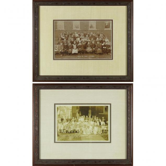 two-vintage-group-photographs-of-children