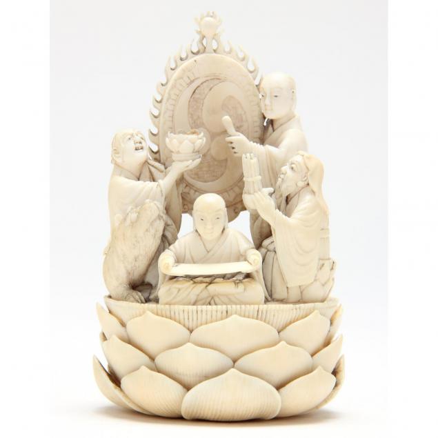 antique-ivory-buddhist-okimono