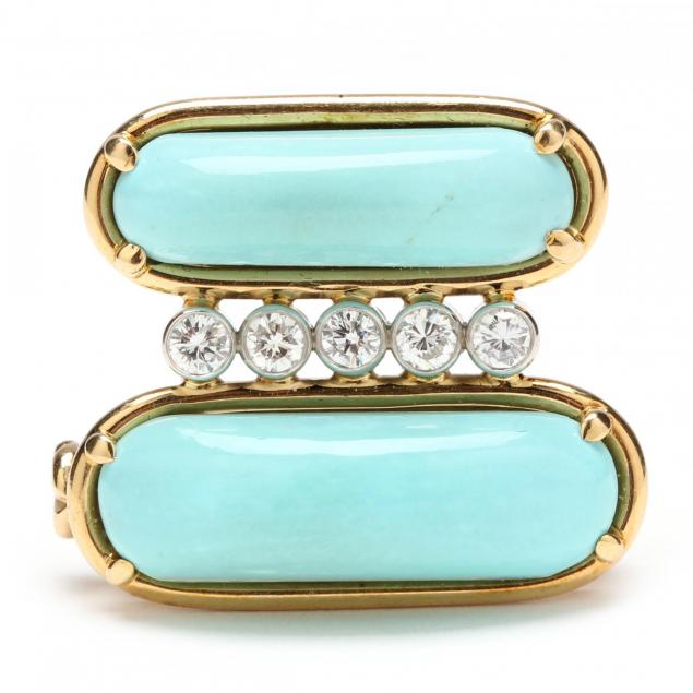 18kt-turquoise-and-diamond-brooch