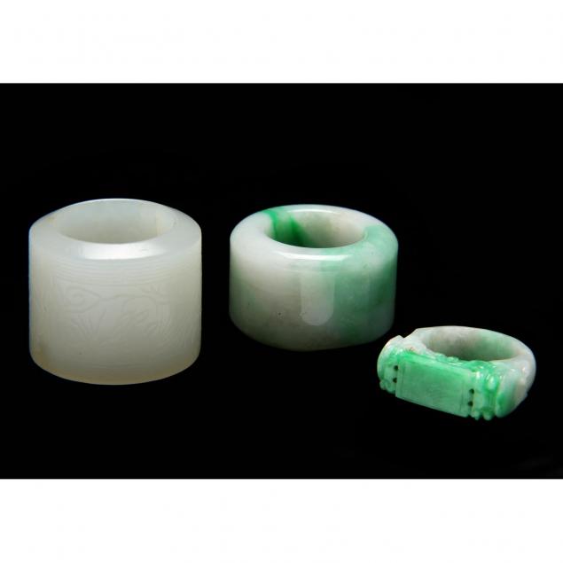 group-of-three-chinese-jade-rings