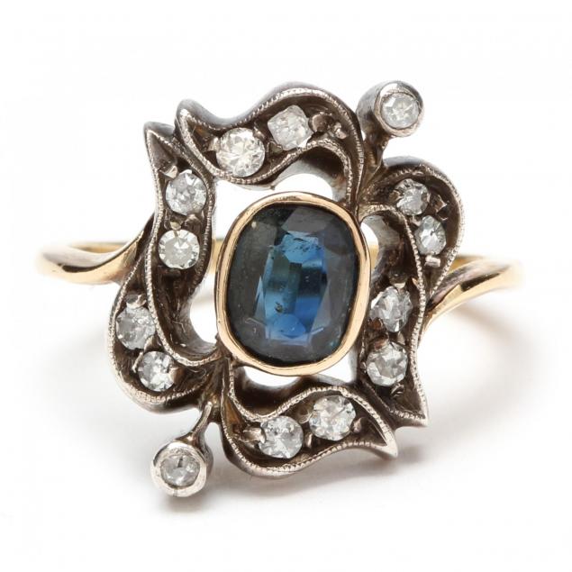 georgian-sapphire-and-diamond-ring