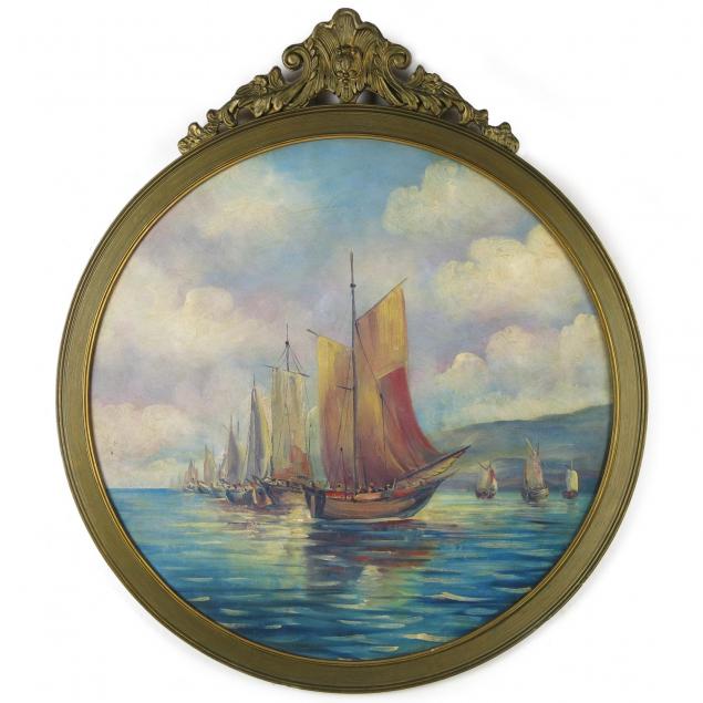 vintage-harbor-painting