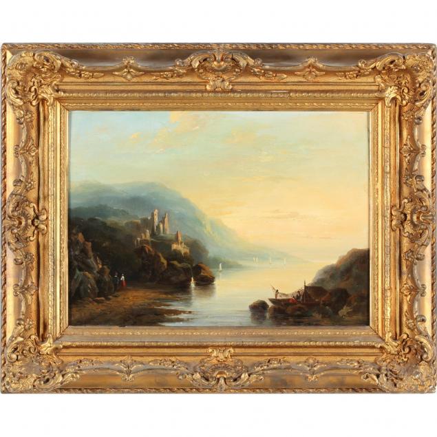 johannes-hilverdink-dutch-1813-1902-a-rhenish-river-landscape