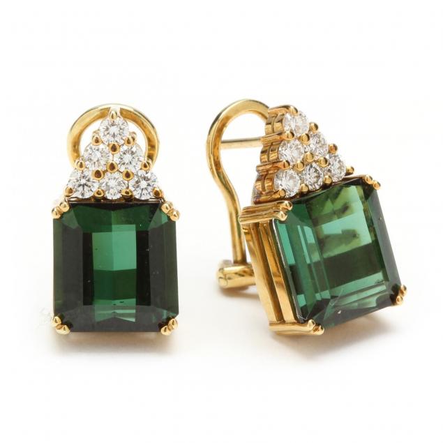 pair-of-18kt-tourmaline-and-diamond-ear-clips