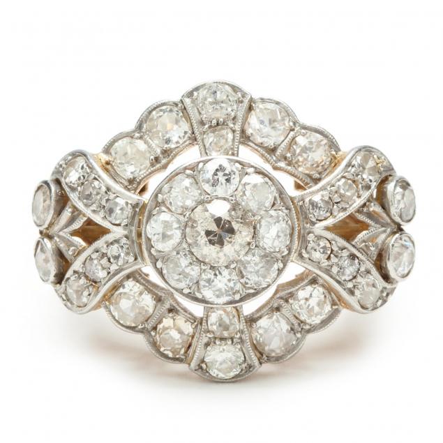 antique-platinum-and-gold-diamond-ring