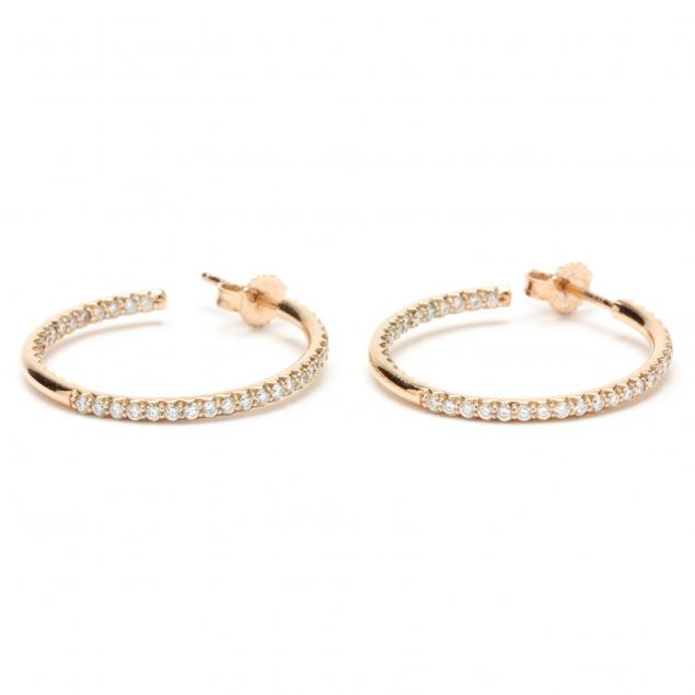 18kt-rose-gold-inside-outside-diamond-ear-hoops-roberto-coin