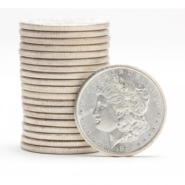 roll-of-bu-1881-s-morgan-silver-dollars