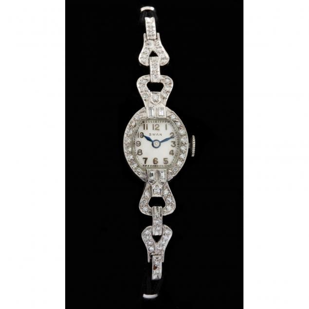 vintage-platinum-and-diamond-watch-swan