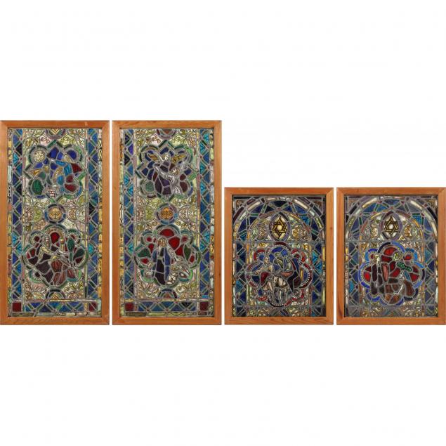 four-german-stained-glass-panels