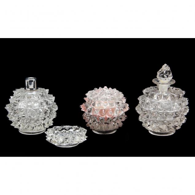 ercole-barovier-vetro-rostrato-four-piece-dresser-set