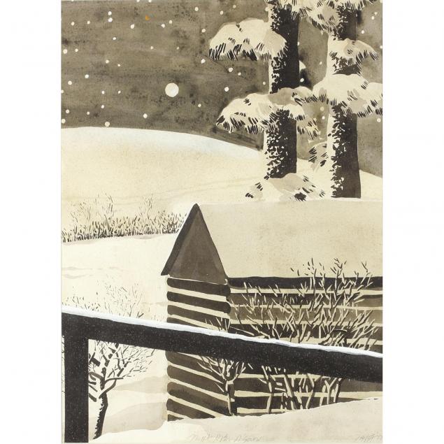 maud-gatewood-nc-1934-2004-night-after-a-snow