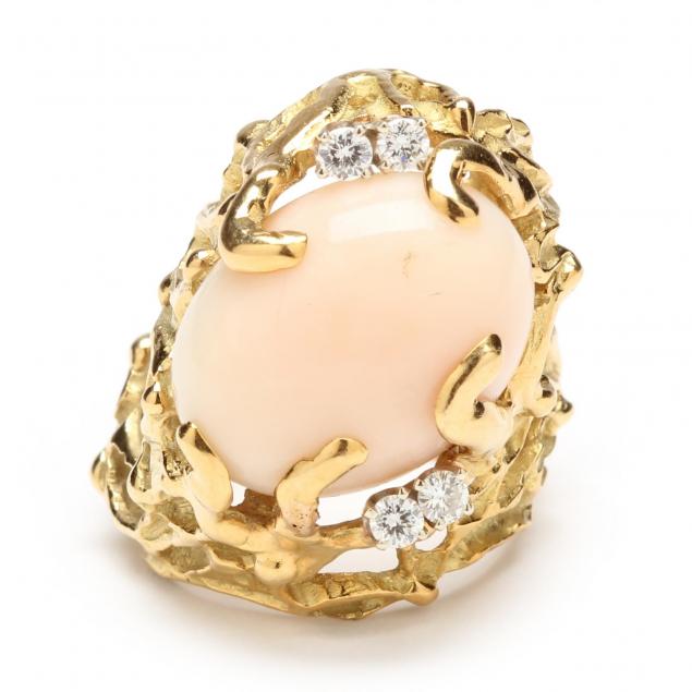 18kt-coral-and-diamond-ring