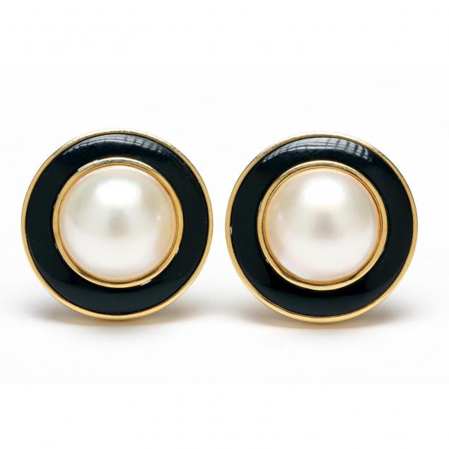 18kt-pearl-and-onyx-ear-clips
