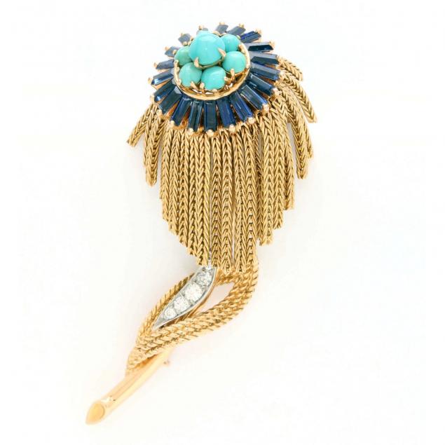 18kt-sapphire-diamond-and-turquoise-brooch-france