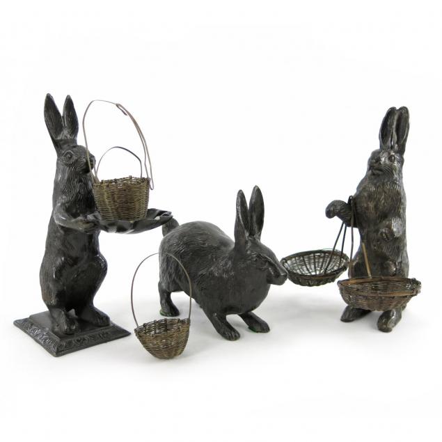 three-bronze-rabbits