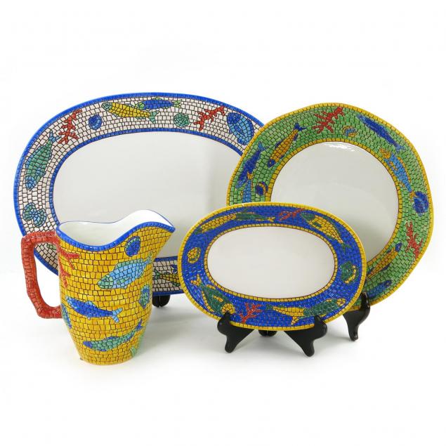 vietri-mosaic-four-serving-pieces