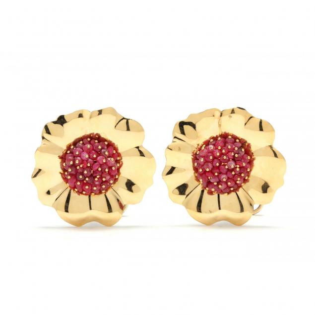 18kt-ruby-flower-form-earrings-legi