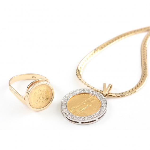 gold-coin-pendant-necklace-and-coin-ring