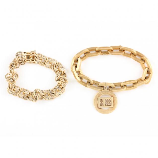 two-gold-bracelets