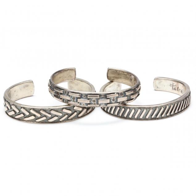 three-sterling-silver-zimbabwe-bangles-patrick-mavros