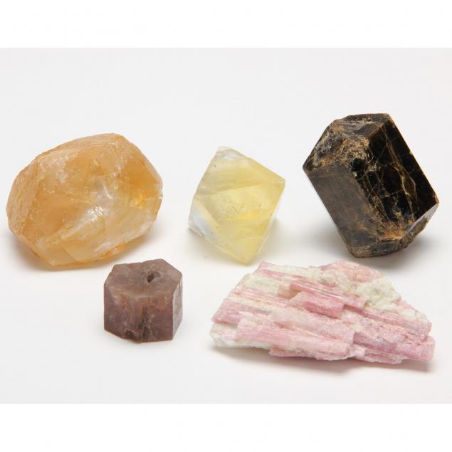 five-mineral-specimens
