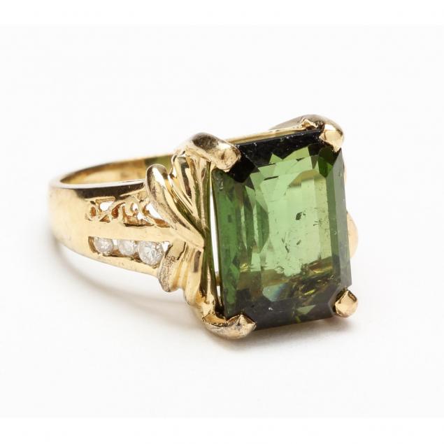 14kt-green-tourmaline-and-diamond-ring