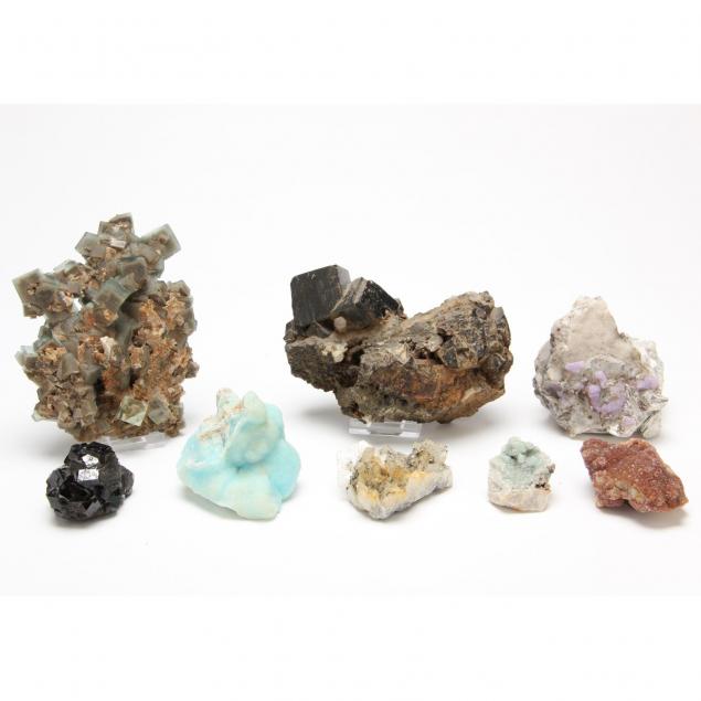 eight-unidentified-mineral-specimens
