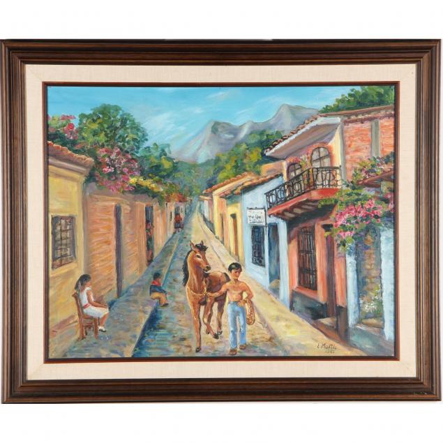 mexican-street-scene-oil-on-canvas