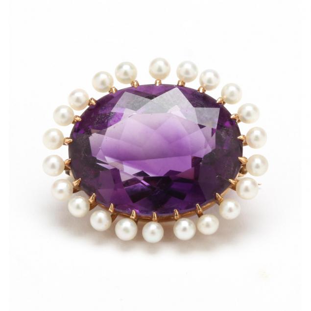 vintage-14kt-amethyst-and-pearl-brooch