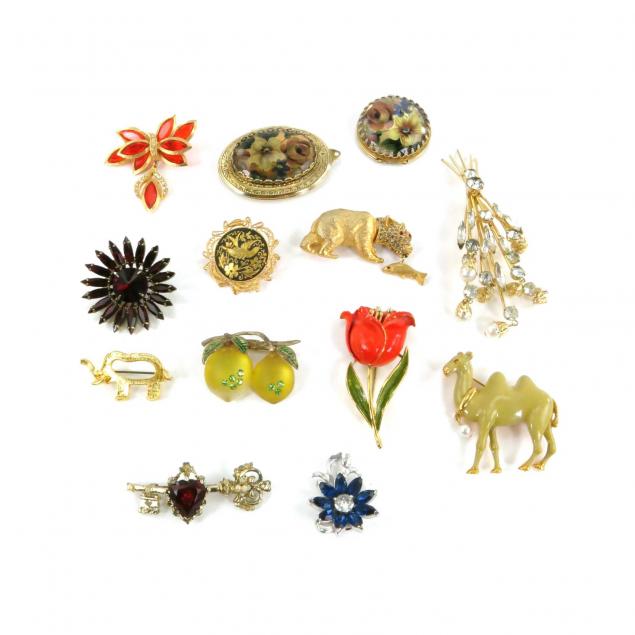 group-of-ten-brooches