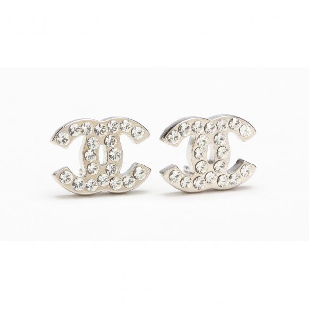 pair-of-silverplate-and-crystal-earrings-chanel