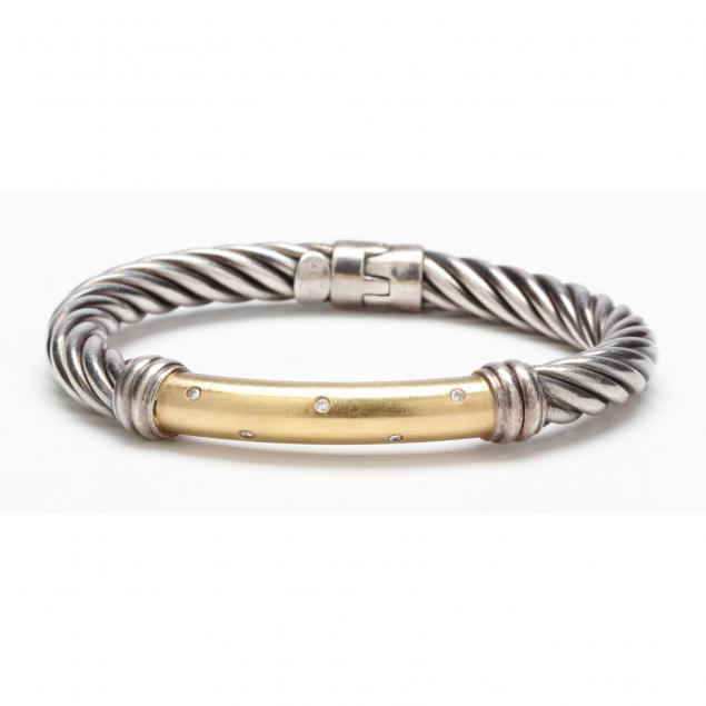 18kt-gold-sterling-and-diamond-bracelet-italy