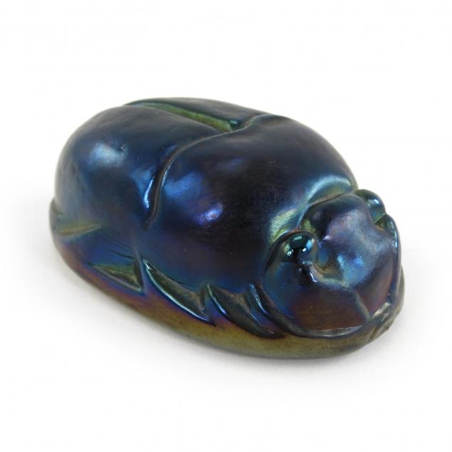 iridescent-art-glass-scarab-paperweight