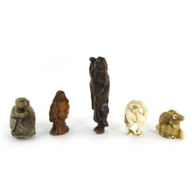 five-figural-japanese-netsuke