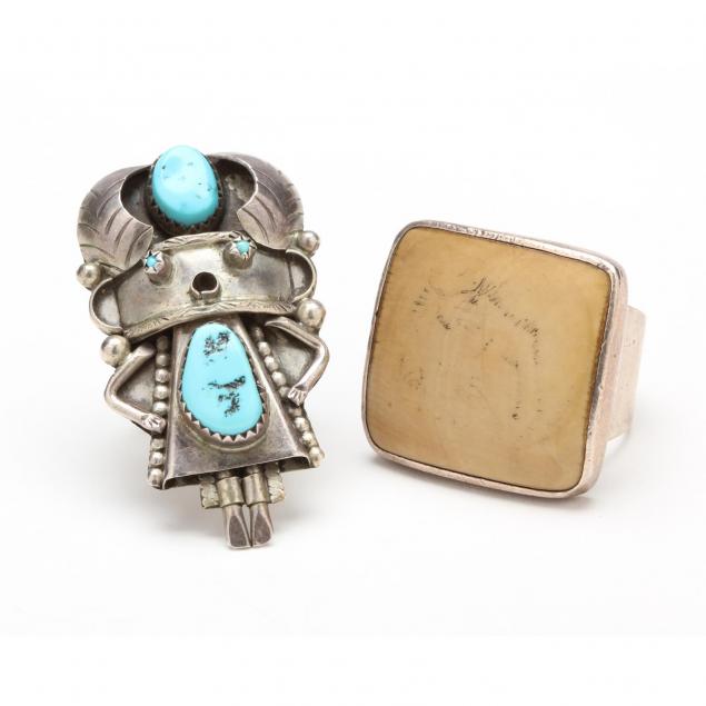 two-southwestern-sterling-silver-rings