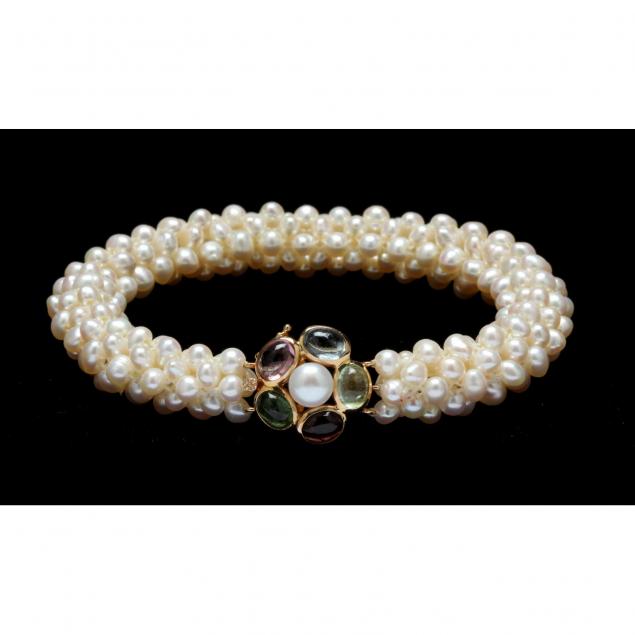 14kt-gold-pearl-and-tourmaline-bracelet