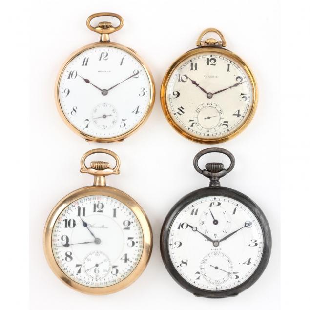 four-vintage-pocket-watches