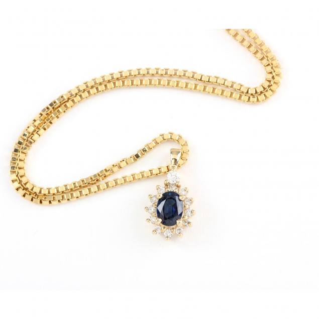 14kt-sapphire-and-diamond-pendant-necklace