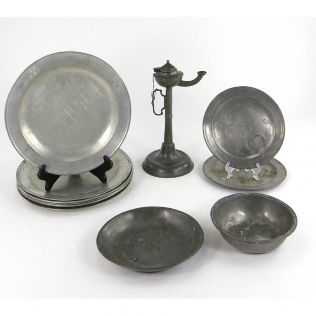 group-of-antique-pewter