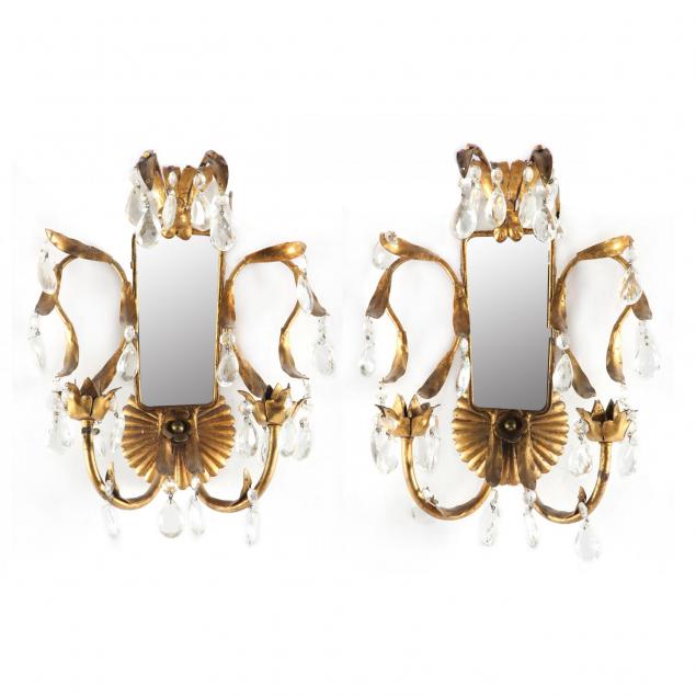 pair-of-hollywood-regency-gilt-metal-wall-sconces