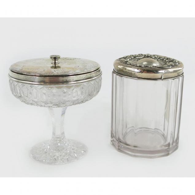 two-sterling-silver-lidded-containers