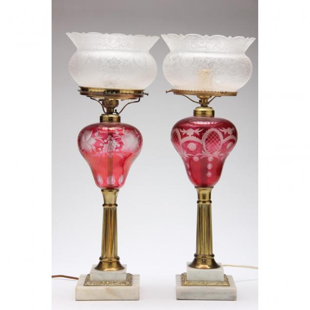 pair-of-antique-ruby-glass-fluid-lamps