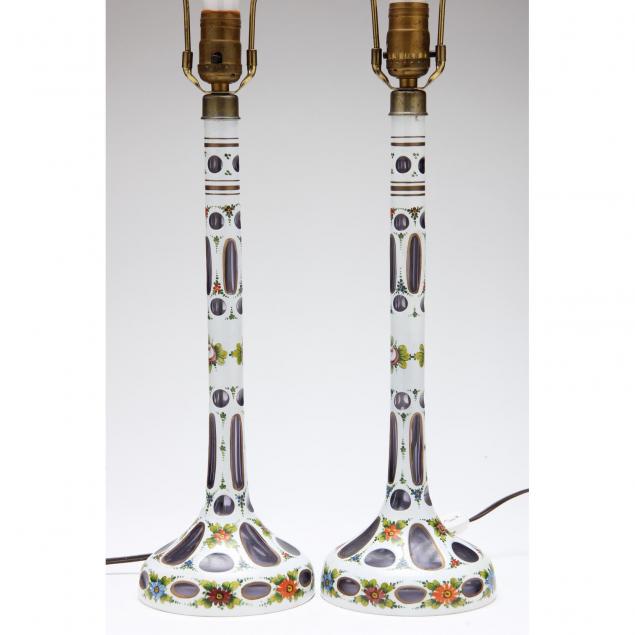 pair-of-antique-bohemian-enameled-cut-glass-table-lamps