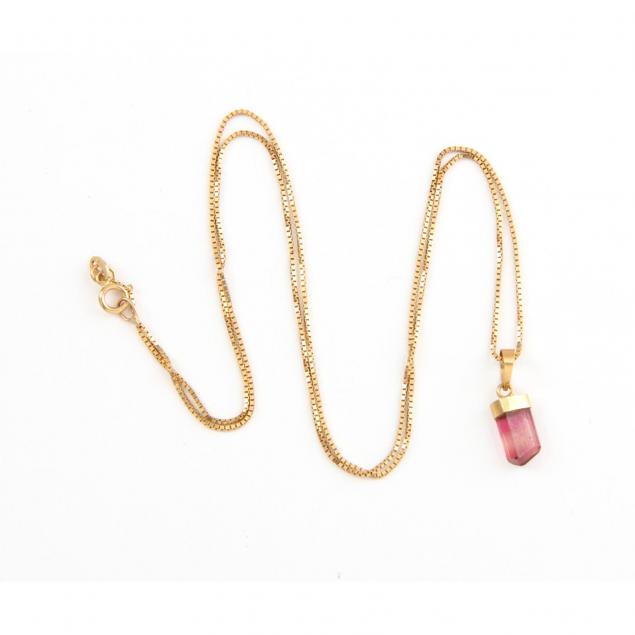 14kt-gold-necklace-with-pink-stone-pendant