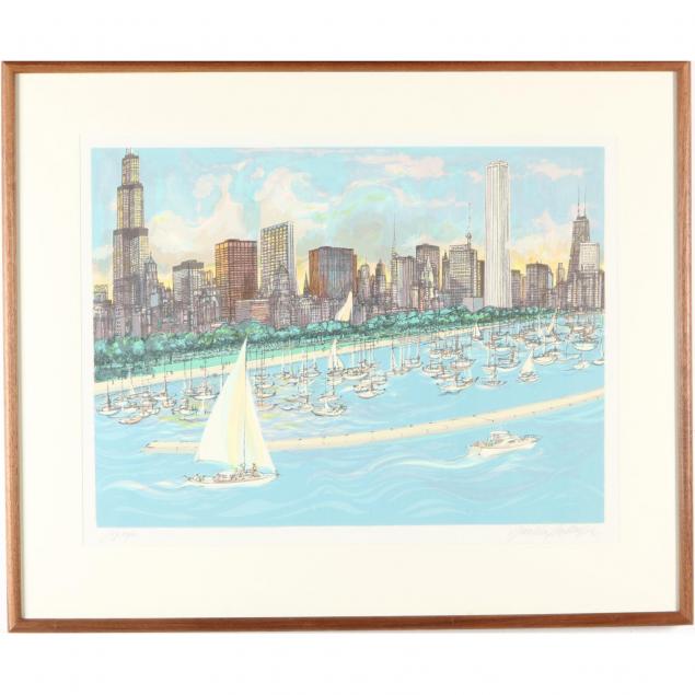 colored-print-of-chicago-waterfront