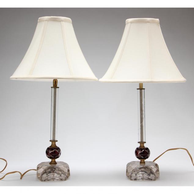 pair-of-clear-glass-table-lamps