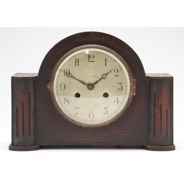 oak-art-deco-mantel-clock