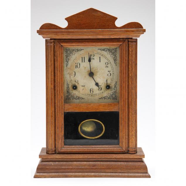 victorian-oak-mantel-clock