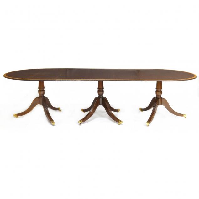 triple-pedestal-banded-top-dining-table